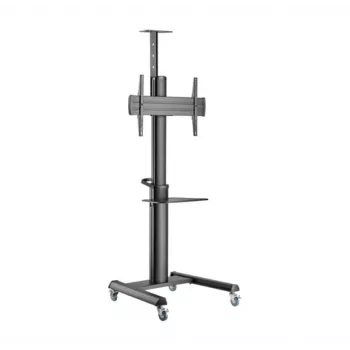 Põranda TV-alus Gembird TVS-70T-02 ekraanidele 37 tolli kuni 70 tolli, max 70 kg, VESA 200x200–600x400, kaldenurk ±5°/−12°, kõrguse reguleerimisega, rattad, kaablihaldus