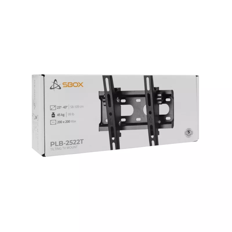 SBOX PLB-2522T-2 kallutatav teleri seinakinnitus 23–43-tollistele (23–43 kg) VESA 200×200