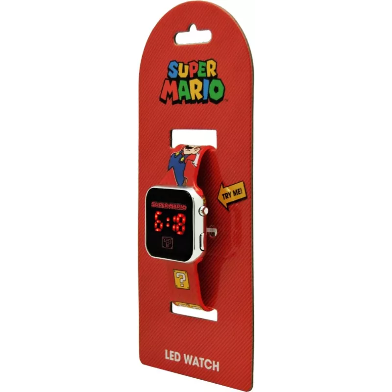 Kids Euroswan käekell LED Super Mario punane digitaalne lastekell LED-ekraaniga