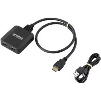 SpeaKa Professional SP-HDMIS-300 2 pordiga HDMI-poolitaja, Ultra HD ühilduv 7680 x 4320 pikslit (SP-13457064)