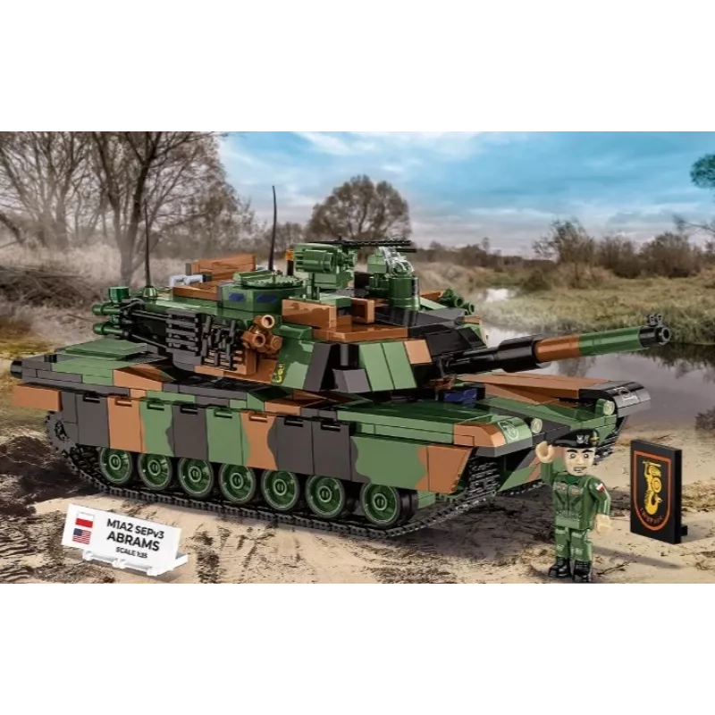 Ehituskomplekt Cobi M1A2 SEPV3 Abrams mudel 1 065 klotsiga