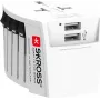 SKROSS MUV USB maailmaadapter toiteadapter 2x USB