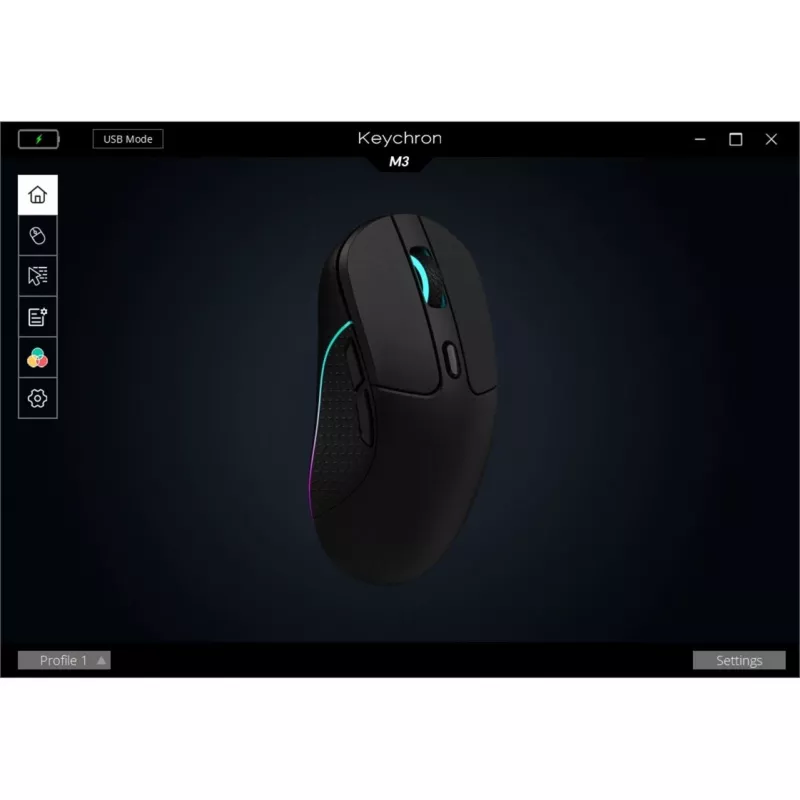 Mänguhiir Keychron M3 paremakäeline RF-juhtmevaba + Bluetooth optiline 26000 DPI valge