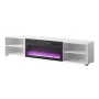 TV-kapp cama meble POLO 180x33x39 cm elektrikaminaga 1400–1600 W, laminaat, valge/must