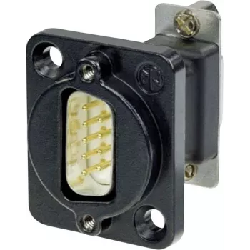 Neutrik NADB9MF-B kaabeladapter VGA must - roostevaba teras (NADB9MF-B)