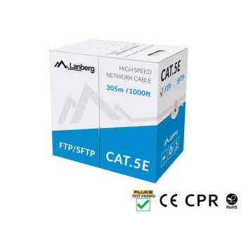 Võrgukaabel Lanberg LCS5-11CU-0305-S RJ45 Cat5e 305 m Hall