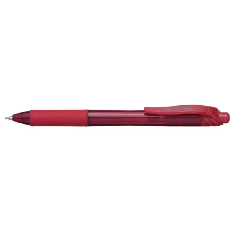 Klambriga sissetõmmatav pastapliiats Pentel Energel X 1.0 Punane
