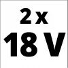 Akulaadija komplekt Einhell 2x 4,0 Ah Twincharger AC LED