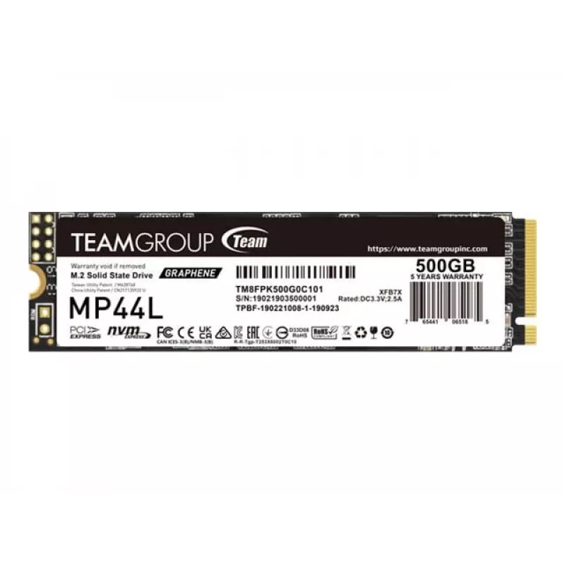 SSD-ketas Team Group 500 GB M.2 PCI Express 4.0 NVMe TM8FPK500G0C101