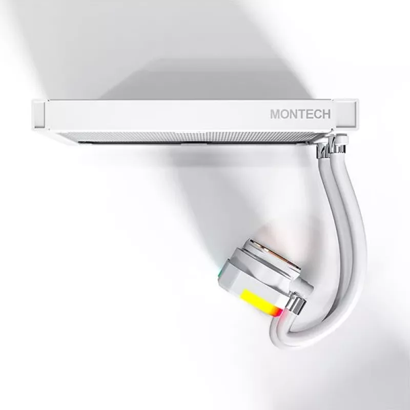AIO vesijahutus Montech Hyper Flow ARGB 240 mm Valge — 240 mm radiaator, ARGB valgustus, valge viimistlus