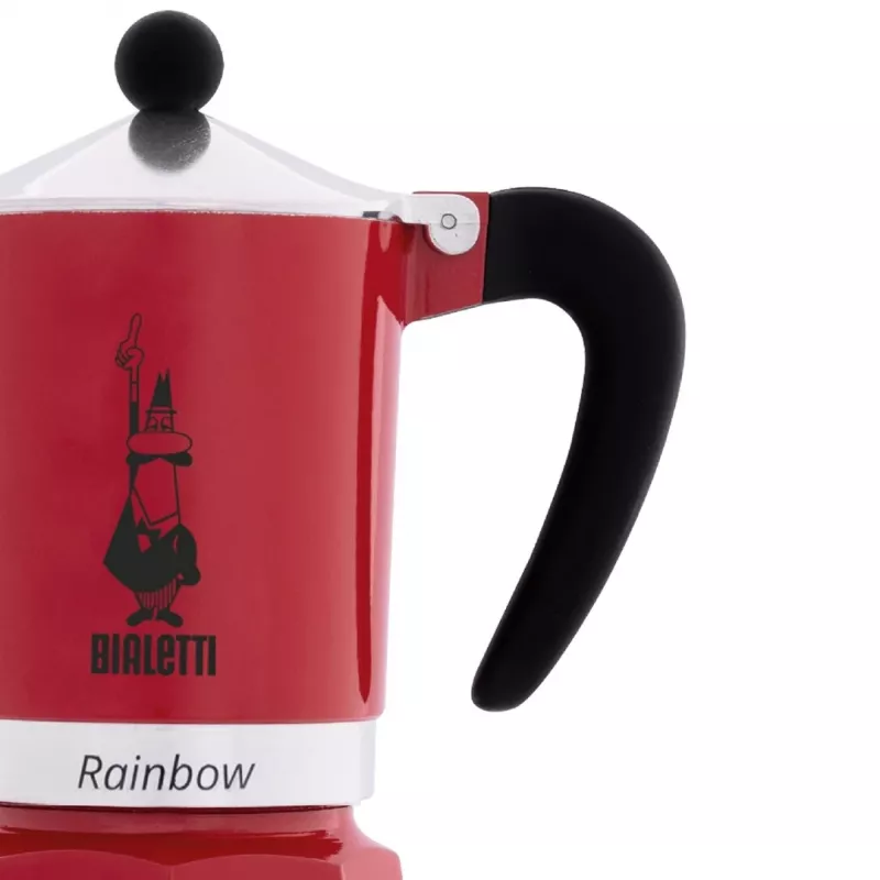 Pliidipealne kohvimasin BIALETTI Rainbow 0,06 L — Alumiinium, 60 ml, punane