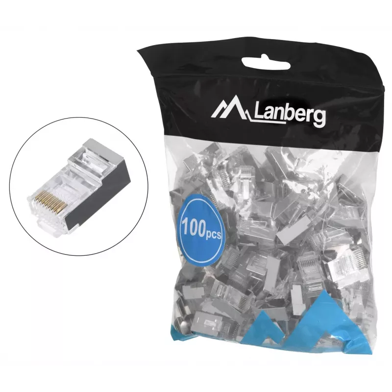 LANBERG RJ-45 pistikupesa PLS-5000EZ, Cat5e, F/UTP (FTP), hall, 100 tk