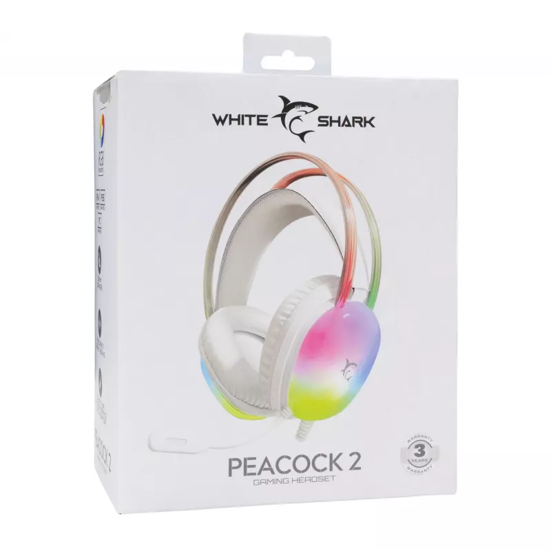 Kõrvaklapid White Shark GH-2444 Peacock-2 Valge