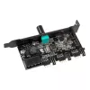 Ventilaatori ja RGB LED kontroller Lamptron CFM36 PCI pesasse, must