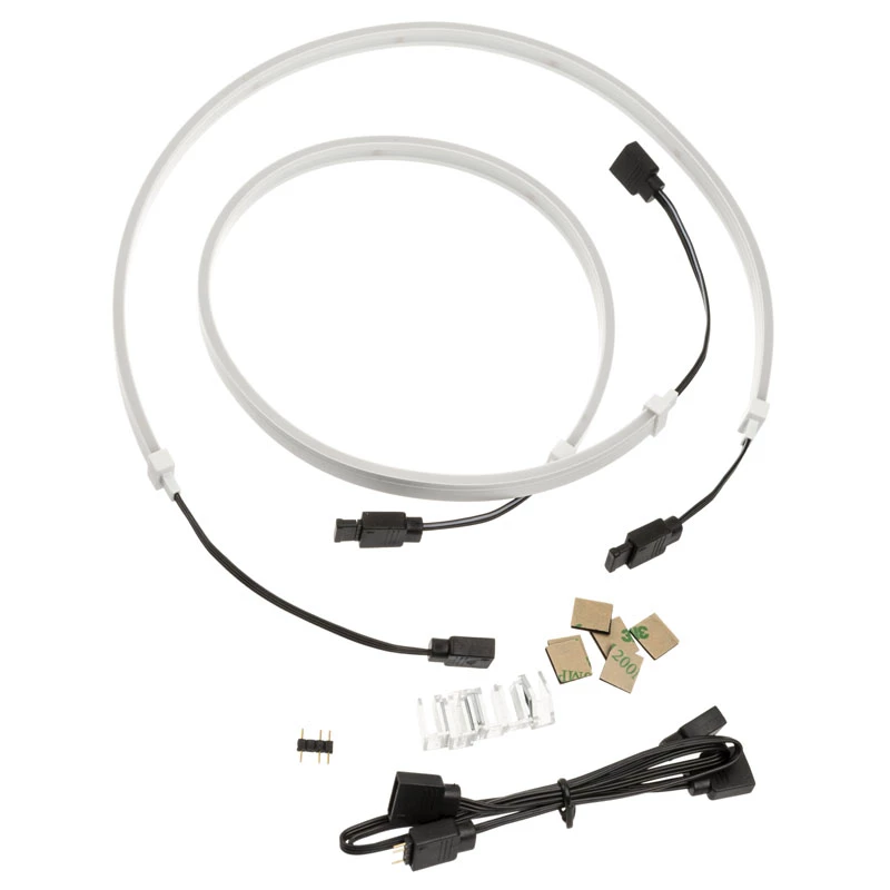 SilverStone LS04, ARGB LED-riba, 2-pakk - Valge