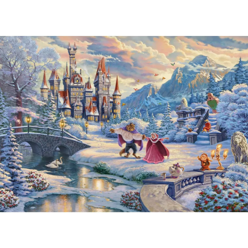 Thomas Kinkade Studios: Disney – Kaunitar ja koletis, võluv talveõhtu (piiratud jõuluväljaanne, 1000 tükki)