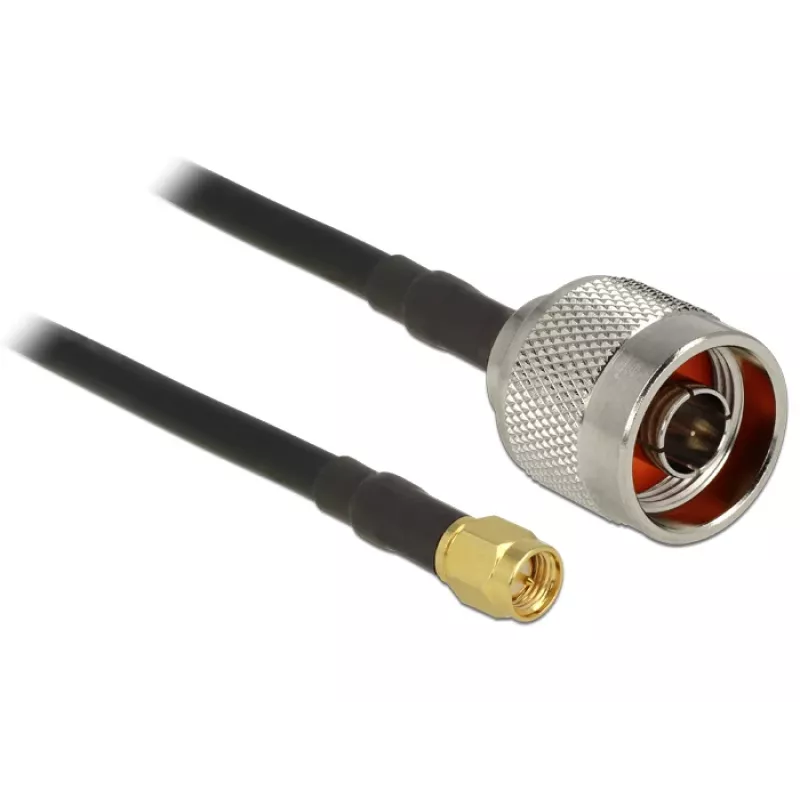 Koaksiaalkaabel CFD200 DeLOCK 89420 2,5 m SMA Must
