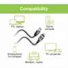 Techly ICOC U3C-RJ45-010 võrgukaabel Hõbedane, Must 1 m Cat6 F/UTP (FTP)