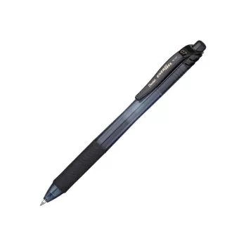 Pentel Energel X - ümbertõstetav geelpliiats - Must - Must - Läbipaistev - Plastik - kumm - kumm - Mõlemakäeline