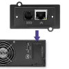 Qoltec 53945 RACK UPS 1kVA 800W võrgutoite katkematu toiteallikas (On-line, puhas siinuslaine, LCD, SNMP pesa)