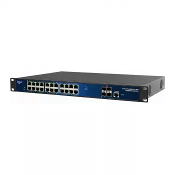 ALLNET Switch täielikult hallatav Layer2+ 24 porti • 24x GbE • PoE eelarve 370W • 24x PoE at • 4x SFP+ • 19 • JSON API • ALL-SG8628PMJ-10G