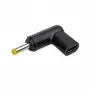Kaabli soovahetaja Akyga AK-ND-C04 USB-C kuni 4,0 x 1,7 mm Must