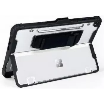 Kaitsev käepidemega ümbris jt berlin Microsoft Surface Pro 12-tollisele 1. väljaandele, must läbipaistev