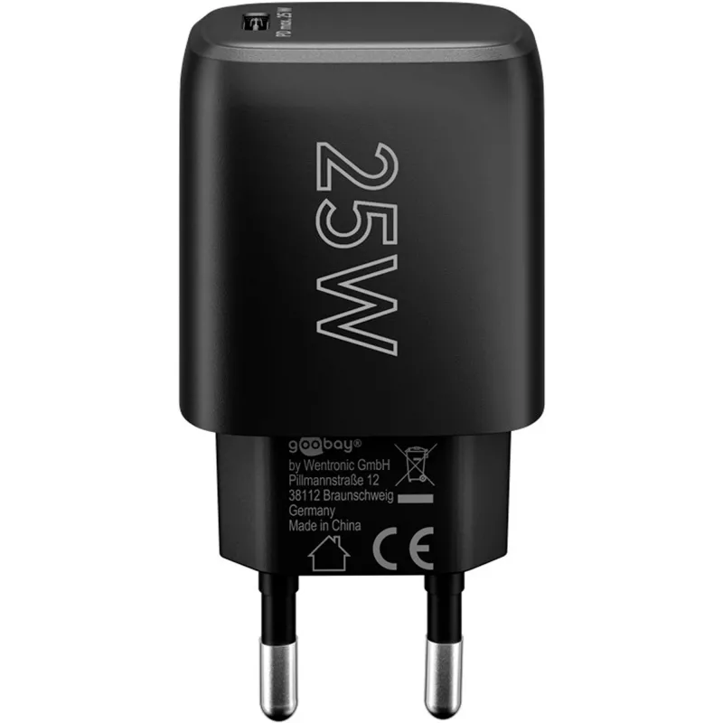 Goobay 65367 Charger Indoor AC for Laptop Smartphone Tablet Must