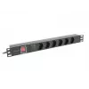 Lanberg PDU-05F-0200-BK toitejaotusseade (PDU) 5 vahelduvvoolu pistikupesa 1U Must