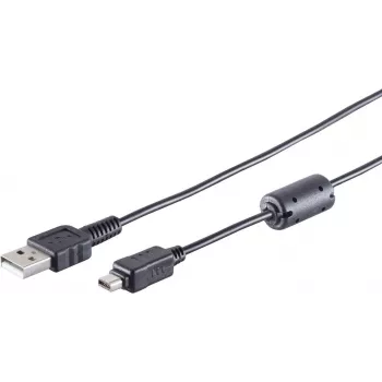 USB 2.0 A – Mini 2.0 12-kontaktiline kaabel ShiverPeaks 1,5 m (mudel 77372)