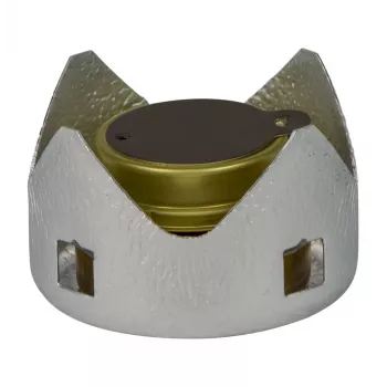 Alkoholiga matkapliit Trangia 100281 — 1-tsooniline kerge põleti, 1000 W, 162 g, Ø95×62 mm, hõbedane
