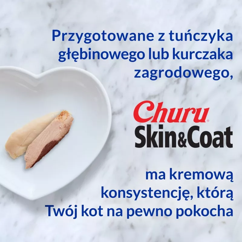 INABA Churu Skin&Coat Chicken retsept - kassimaiused - 4x14 g