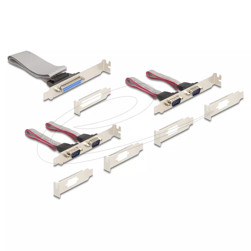 Sisemine Mini PCIe liidese adapter DELOCK 95279 — jada host, Mini PCIe väljund, RS-232 tugi, 460,8 Kbit/s, FIFO 256 B, 30×51×10 mm