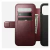 Mobiiltelefoni ümbris Nomad Modern Leather Folio iPhone 17 Pro Max jaoks — nahk, TPU, PC, alumiinium, Burgundia, 16 cm (6,3 tolli)