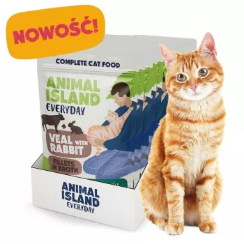 ANIMAL ISLAND Vasikaliha küülikufilee puljongis - märg kassitoit - 12x85g