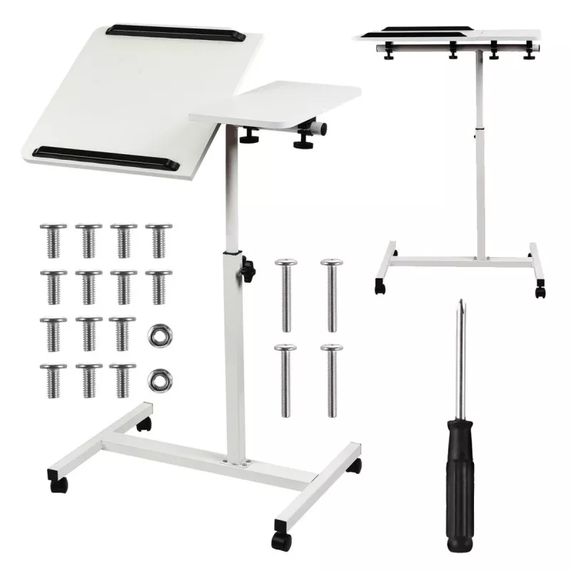 Maclean mobiilne laua-/sülearvutialus, valge, kõrguse reguleerimine 59-89 cm, max 30 kg, MC-121 W