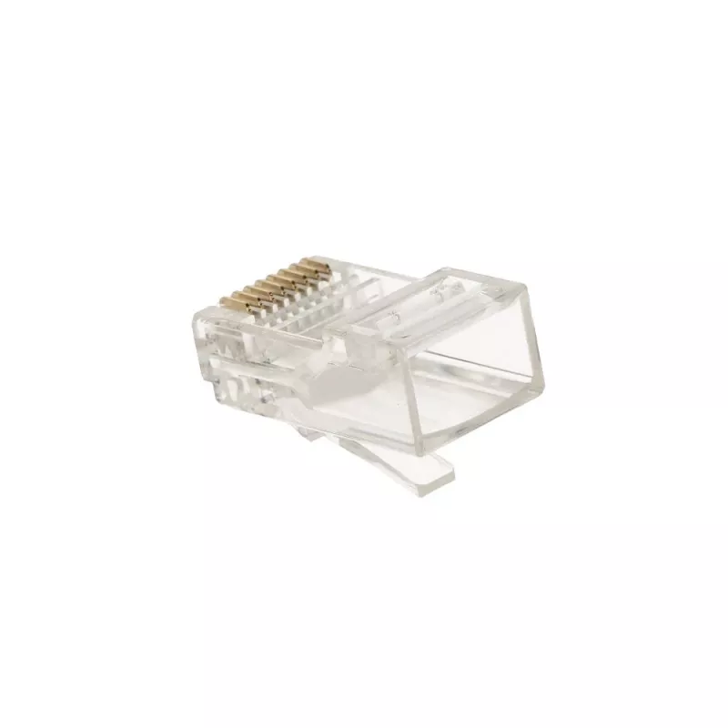 RJ45-pistik Extralink CAT5E UTP 8P8C läbipaistev isane/emane