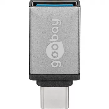 Wentronic Goobay USB-C™-adapter – USB 3.0 A-pesa, hall – ühenduseks USB-C™ ja USB-A seadmete vahel (56621)