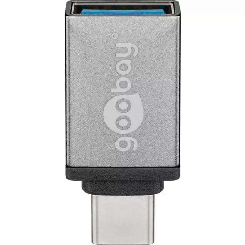 Wentronic Goobay USB-C™-adapter – USB 3.0 A-pesa, hall – ühenduseks USB-C™ ja USB-A seadmete vahel (56621)