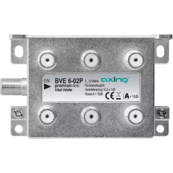Axing BVE 6-02P - Kaablijagaja - 5 - 1218 MHz - Hall - A - 10,8 dB - F (BVE602P)