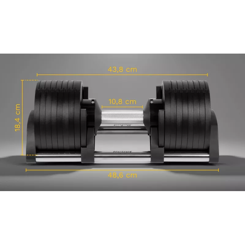 Reguleeritav malmist hantel Rebel Active 36 kg, automaatne 2 kg sammuga