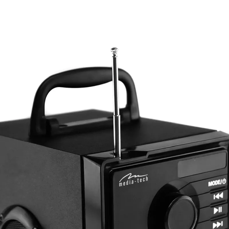 Juhtmevaba kõlar MEDIA-TECH MT3179, 20W (RMS 15W), Bluetooth 5.1, FM, MicroSD, USB, AUX, Li-Ion, 6 h, puitkere