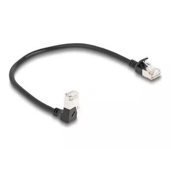 võrgukaabel DeLOCK RJ45 Cat.6A 0.25m Must