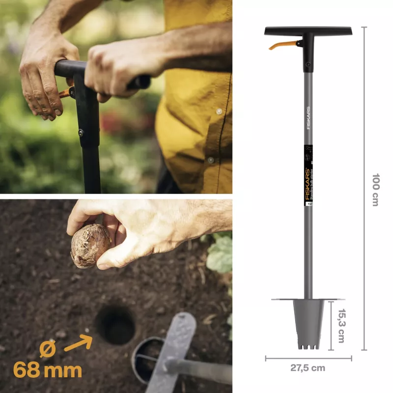 Istutusmasin Fiskars ERGO pika varrega istutusmasin – ergonoomiline pikk vars, mudel 1057078