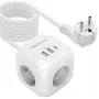 Toitepistik QOLTEC 52547 3× vahelduvvoolupistikupesa, 2× USB-A, 1× USB-C PD 20W