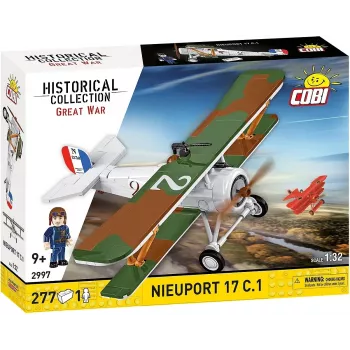 Ehituskomplekt Cobi Blocks Nieuport 17 C.1 277 tk — mudellennuki komplekt, kogutav klotsikomplekt