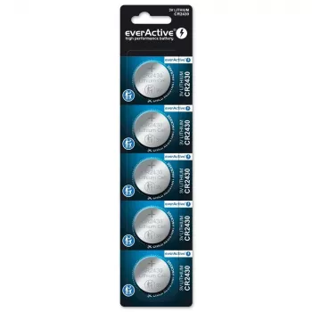 Nööpelement everActive CR2430 Liitium 3 V, 24,5 mm × 3 mm, 5 tk pakendis