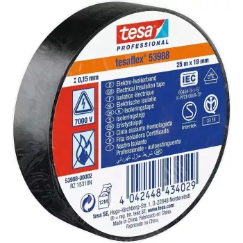 Isolatsiooniteip Tesa tesaflex 53988 PVC elektrikate 25 m x 19 mm, must