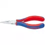 Knipex elektroonika haardetangid kogupikkus 145 mm lamedad ümarad lõuad vorm 6 mitmekomponendiline käepide