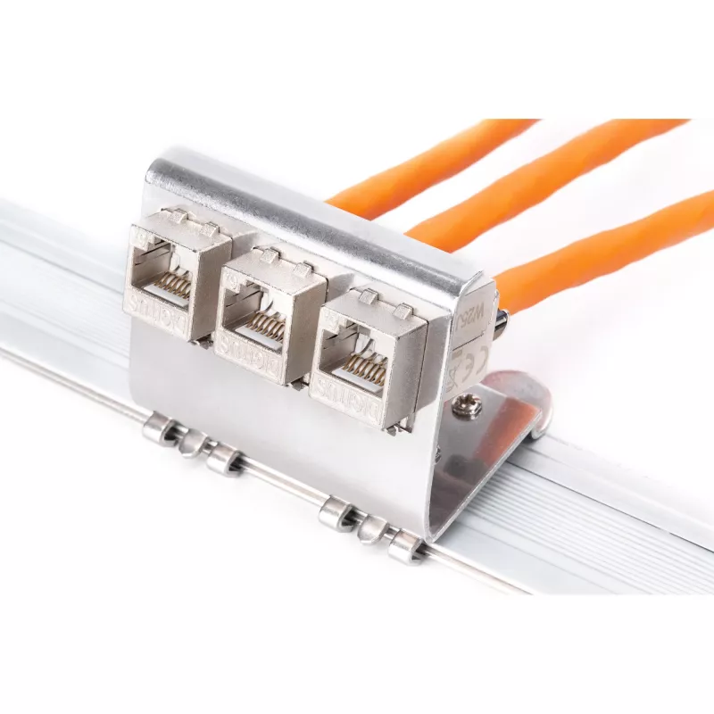 Adapter Digitus AN-25183 3x Keystone moodulile Roostevaba teras